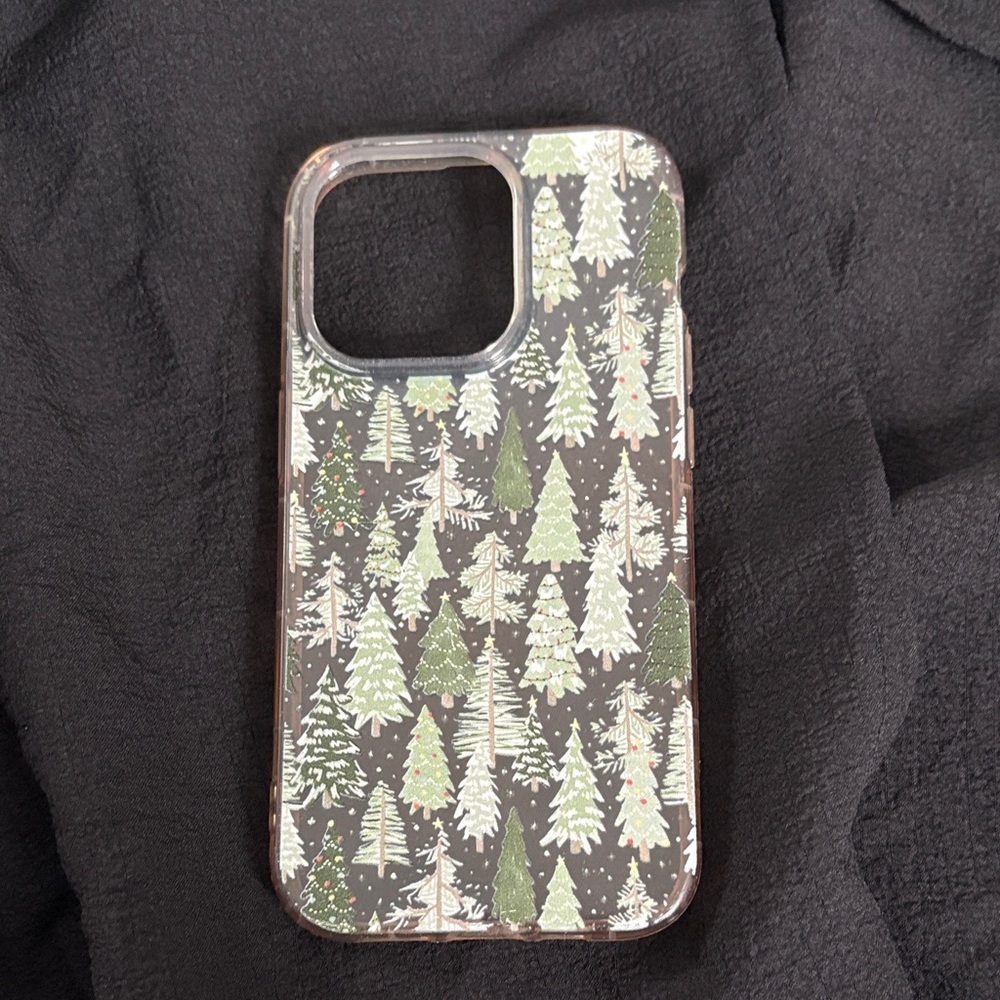 iPhone 13 Pro Tree Pattern Phone Case - Black and Green